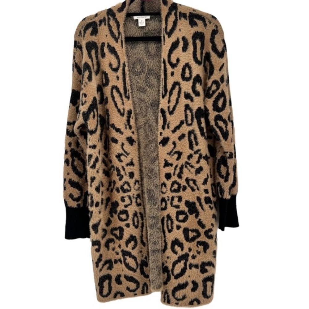 Westbound leopard long cardigan, fuzzy, soft - Picture 10 of 10